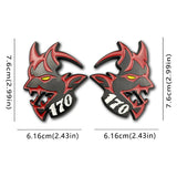 2pcs Dodge Demon 170 Metal Car Rear Sticker Body Badge Emblem