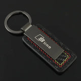 Audi RS Sline Metal Carbon Leather Car Keychain