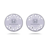 2pcs Honda Logo Car Water Coasters 7-color LED Light Cup Mat Holder