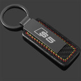 Audi S3 S4 S5 S6 S7 S8 RS3 RS4 RS5 RS6 RS7 RS8 Car Logo Leather Key Chain Key Ring Pendant