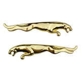 2PCS Jaguar Leopard Metal Car Side Body Sticker Decal Emblem Badge