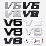3D Metal V6 V8 Car Sticker Emblem Rear Badge for Toyota