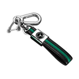 Mercedes Benz PU Leather Car Key Chain Holder Auto Keyring