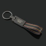 Audi Metal Carbon Fiber Car Keychain