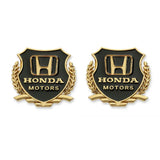 2PCS Honda Metal Car Rear Sticker Shield Trunk Emblem Badge Decal