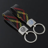 Volkswagen VW Logo Oxford Webbing Car Keychain Pendant Key Chain Holder