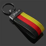 Audi S3 S4 S5 S6 S7 S8 RS3 RS4 RS5 RS6 RS7 RS8 Car Logo Nylon Webbing Keychain Pendant