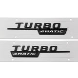 1Pair Mercedes Benz TURBO 4MATIC 14-16 ABS Car Rear Sticker