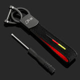Audi RS Sline Car Logo Suede Keychain Keyring Pendant