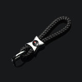 Audi Logo Braided Rope Car Keychain Keyring