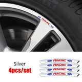 4pcs/set 9cm Ford Aluminum Alloy Car Wheel Rim Tyre Sticker