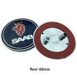 68MM SAAB SCANIA Logo ABS Car Front Bonnet Emblem Badge Rear Sticker Decal