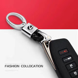 Lexus Logo PU Leather Braided Rope Car Keychain