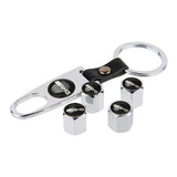 4pcs/set Mercedes Benz AMG Logo Car Air Valve Stem Cap Auto Tyre Valve Covers with Keychain