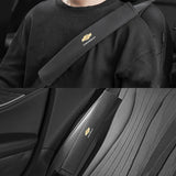 2pcs 33cm Chevrolet Logo Suede Car Seat Safety Belt Pads Shoulder Protection Cover