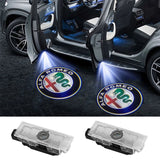 2PCS Car Door Welcome Laser Shadow Lamp Projector LED Light for Alfa Romeo Stelvio Mito Giulietta Giulia