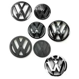 Car Front Grille Emblem 145mm Rear Trunk Badge 110mm Label for Volkswagen VW Tiguan 2009-2014 Accessories Part Number 5ND 853 630