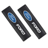 2pcs Ford Leather Car Seat Belt Pad Covers Shoulder Pads