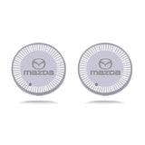 2pcs Mazda Logo Car Water Coasters 7-color LED Light Cup Mat Holder