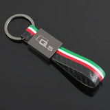 Audi Q5 Logo Leather Car Keychain Keyring Pendant