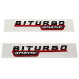 1Pair Mercedes Benz BITURBO 4MATIC 2014-2016 ABS Car Rear Sticker