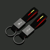 Audi RS Sline Logo Metal Suede Car Keychain
