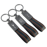 Audi RS Sline Car Logo Leather Keychain Key Ring