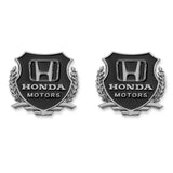 2PCS Honda Metal Car Rear Sticker Shield Trunk Emblem Badge Decal