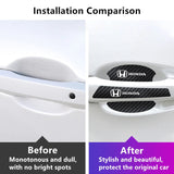 Honda Luminous Carbon Fiber Car Door Bowl Handle Anti-collision Protective Stickers Scratches Film