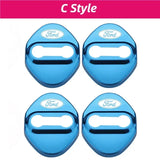 4pcs/set Ford Stainless Steel Car Door Lock Cover Protection