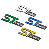 Ford ST Turbo Metal Car Side Sticker Trunk Emblem Badge Decal