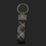 Mercedes Benz AMG Logo Oxford Webbing Car Key Chain Holder Keyring Pandant