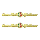2pcs Alfa Romeo Metal Car Body Sticker Emblem Badge Decal