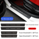 Mercedes Benz Carbon Fiber Car Door Threshold Scratch Proof Sticker Decal
