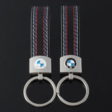 BMW Logo PU Leather Car Keychain Keyring