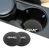 2pcs/set GMC Logo PVC Waterproof Car Water Coaster