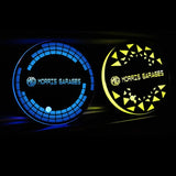 2pcs MG Logo Car Water Coasters 7-color LED Light Cup Mat Holder