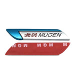 2pcs Honda Mugen Logo Metal Car Side Sticker Emblem Badge Decal Auto Body Decoration
