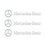 3pcs Aluminum Alloy Mercedes Benz Car Stickers Decal