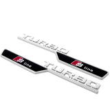 Audi Turbo Sline ABS Car Fender Emblem Sticker Badge Side Decals