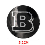 52mm Mercedes Benz Brabus Alloy Car Steering Wheel Emblem Sticker