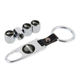 4pcs/set Mercedes Benz AMG Logo Car Air Valve Stem Cap Auto Tyre Valve Covers with Keychain