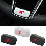 Audi A6L 19-22 Sline Logo Metal Car Steering Wheel Emblem Badge Decal Sticker