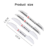 4pcs Lincoln Car Door Bumper Strip Anti-collision Protection Sticker