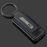 BMW M3 M5 Carbon Leather Metal Car Keychian Key Rings