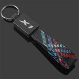 BMW X1 X2 X3 X4 X5 X6 X7 Metal Oxford Webbing Car Keychain Pendant Auto Key Chain Holder