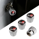 4pcs/set Toyota GR Logo Car Air Valve Stem Caps Auto Tyre Valve Covers