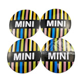 4pcs/set 56mm MINI Cooper Car Wheel Center Hub Cap Sticker Decal