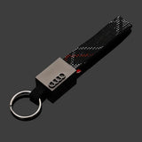 Audi Logo Oxford Webbing Metal Car Key Chain Keychain Pendant
