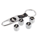 4pcs/set Chrysler Mopar Car Air Valve Stem Cap Auto Tyre Valve Covers with Keychain